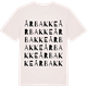 Vintage White t-shirt med Årbakke ordlek t-shirt