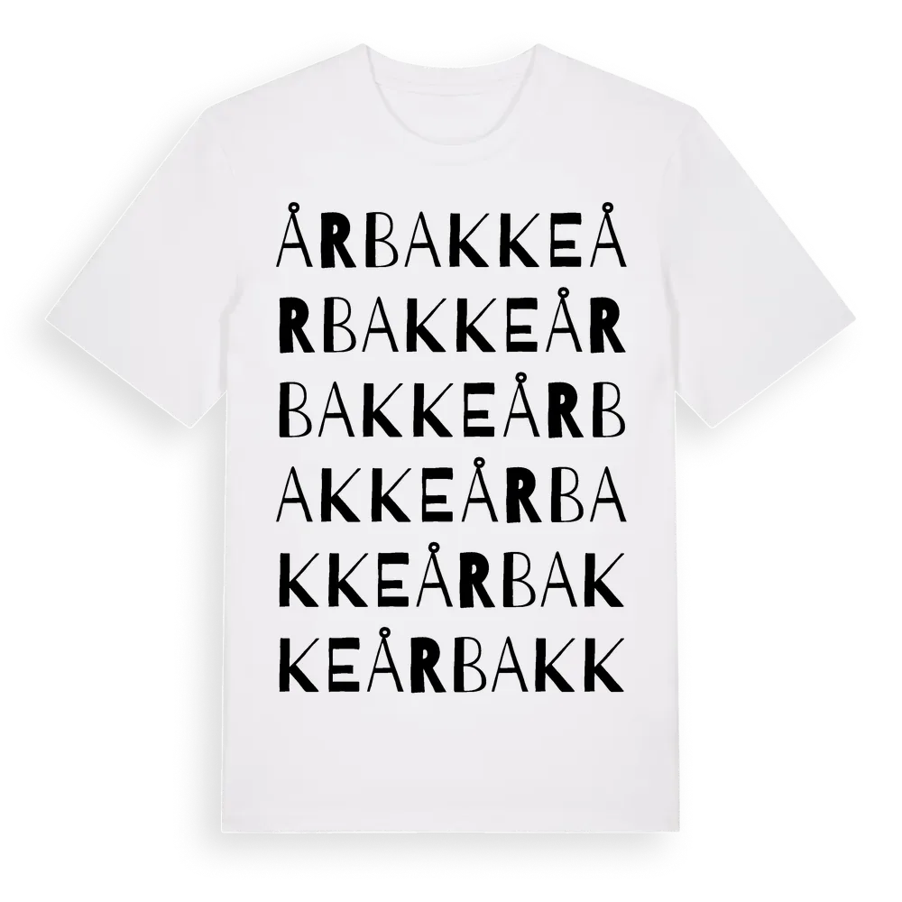 Årbakke ordlek t-shirt i miljö