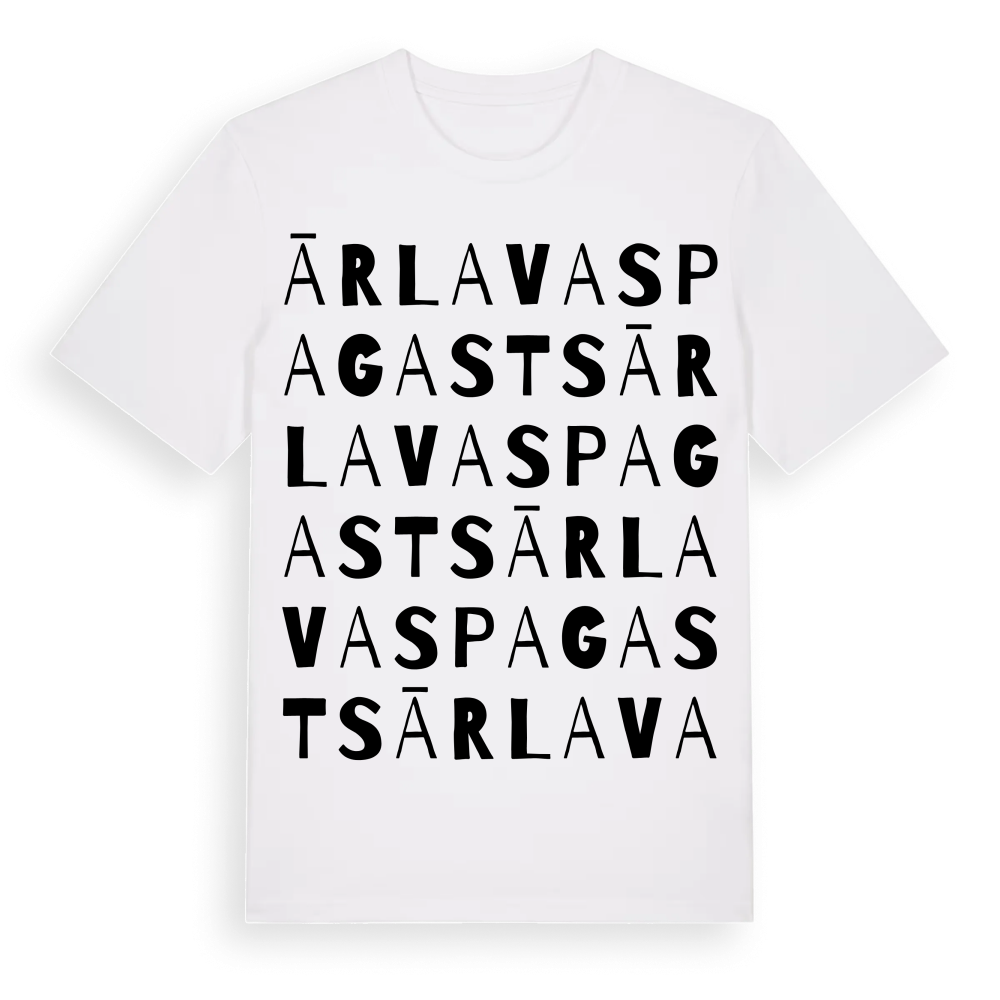 Ārlavas pagasts ordlek t-shirt – White, i miljö