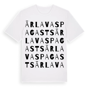 Ārlavas pagasts ordlek t-shirt – ekologisk bomull t-shirt från Pinshirt