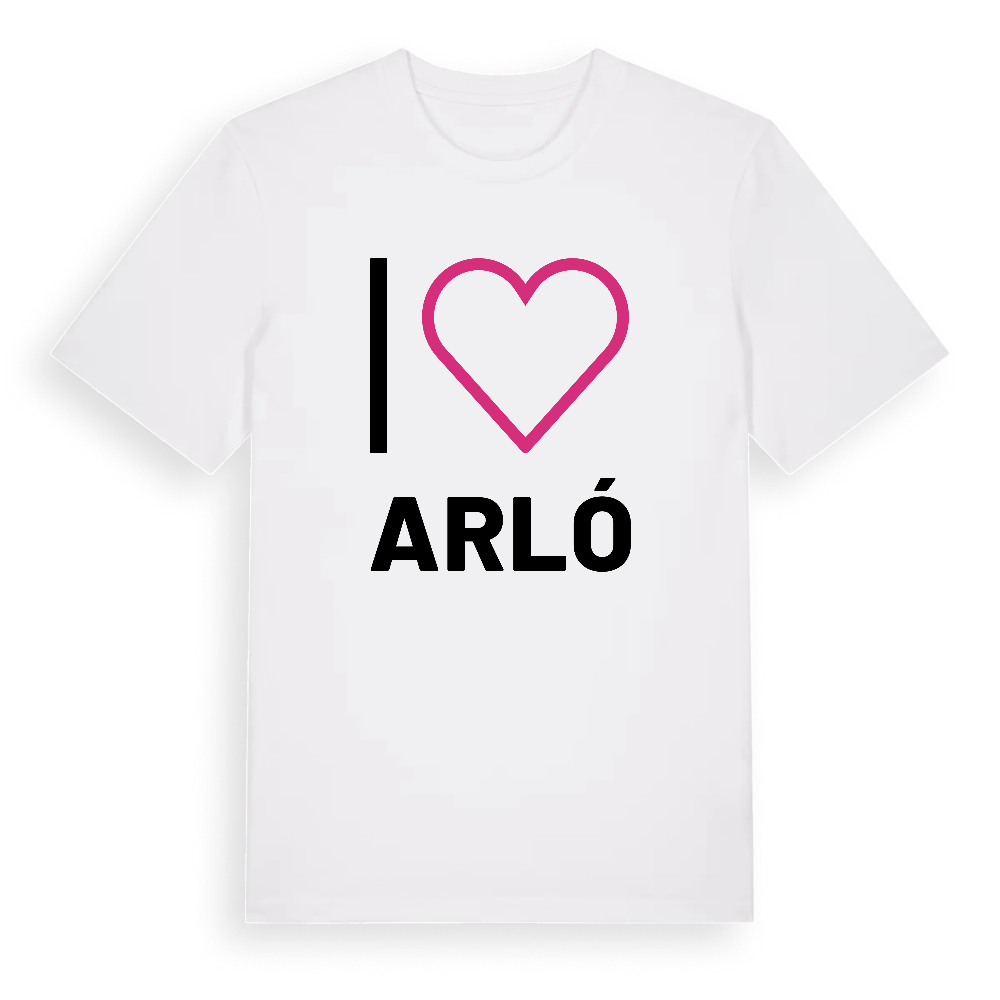 Jag älskar Arló t-shirt stort tryck – White, i miljö
