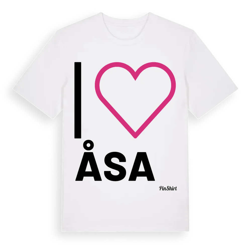 Jag älskar Åsa t-shirt stort tryck i miljö