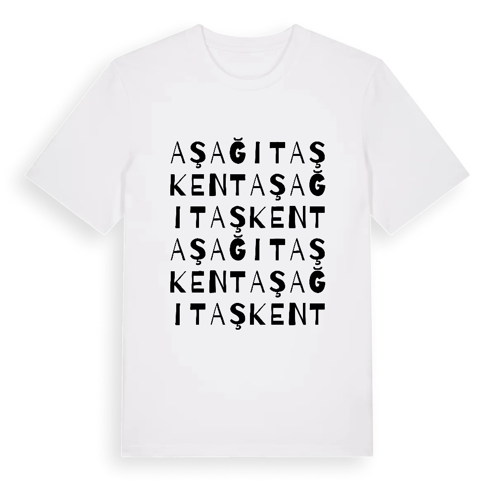Aşağıtaşkent ordlek t-shirt – White, i miljö