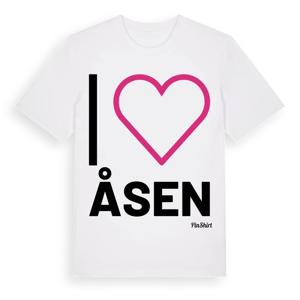Jag älskar Åsen t-shirt stort tryck i miljö