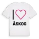 Jag älskar Åskog t-shirt stort tryck