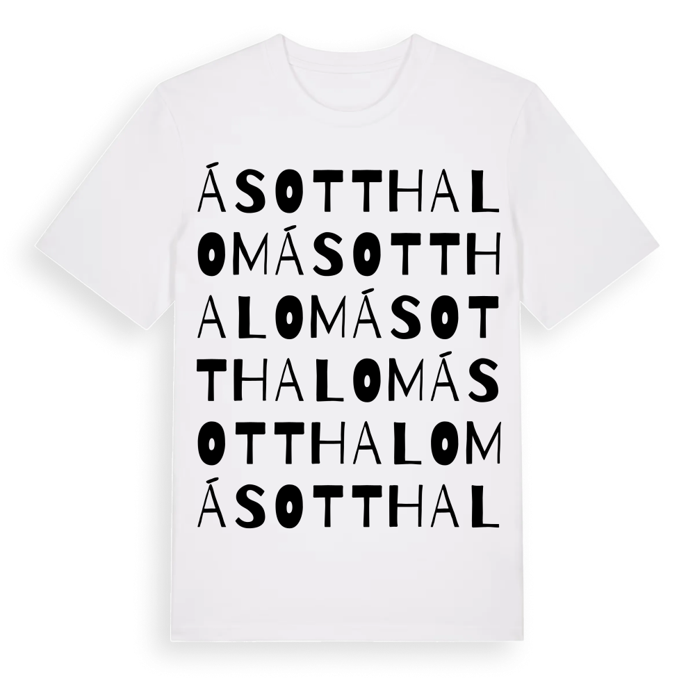 Ásotthalom ordlek t-shirt – White, i miljö