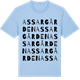 Blue Soul t-shirt med Assargården ordlek t-shirt