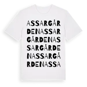 Assargården ordlek t-shirt – ekologisk bomull t-shirt från Pinshirt