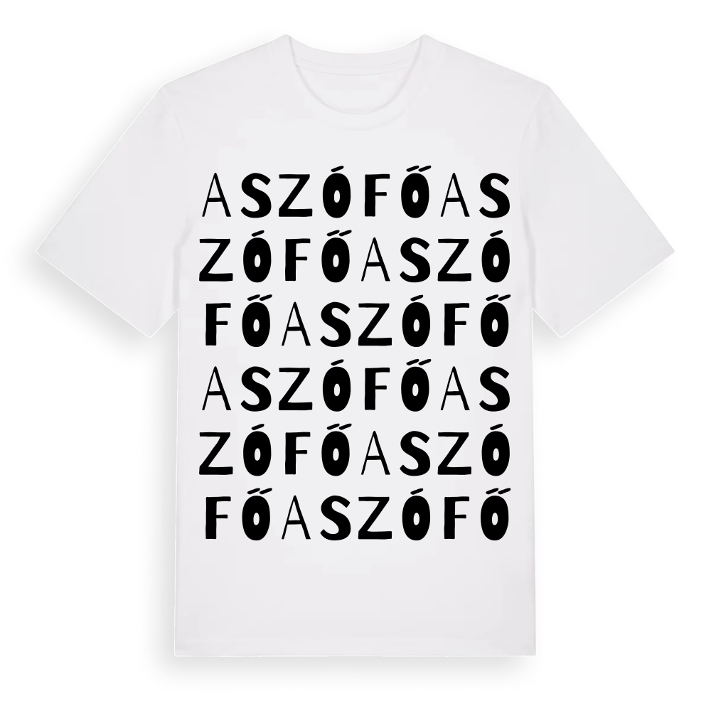 Aszófő ordlek t-shirt – White, i miljö