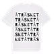 White t-shirt med Åträsket ordlek t-shirt