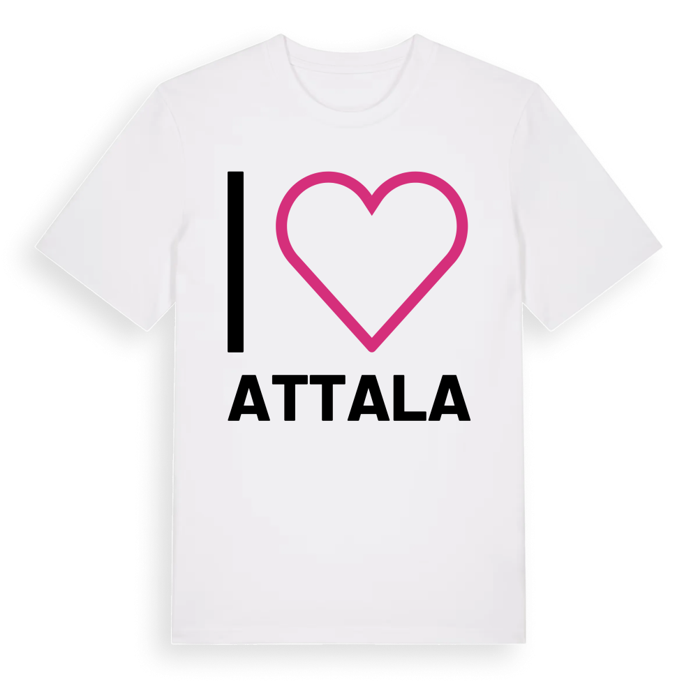 Jag älskar Attala t-shirt stort tryck – White, i miljö