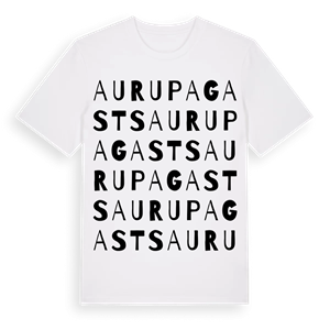 Auru pagasts ordlek t-shirt – ekologisk bomull t-shirt från Pinshirt