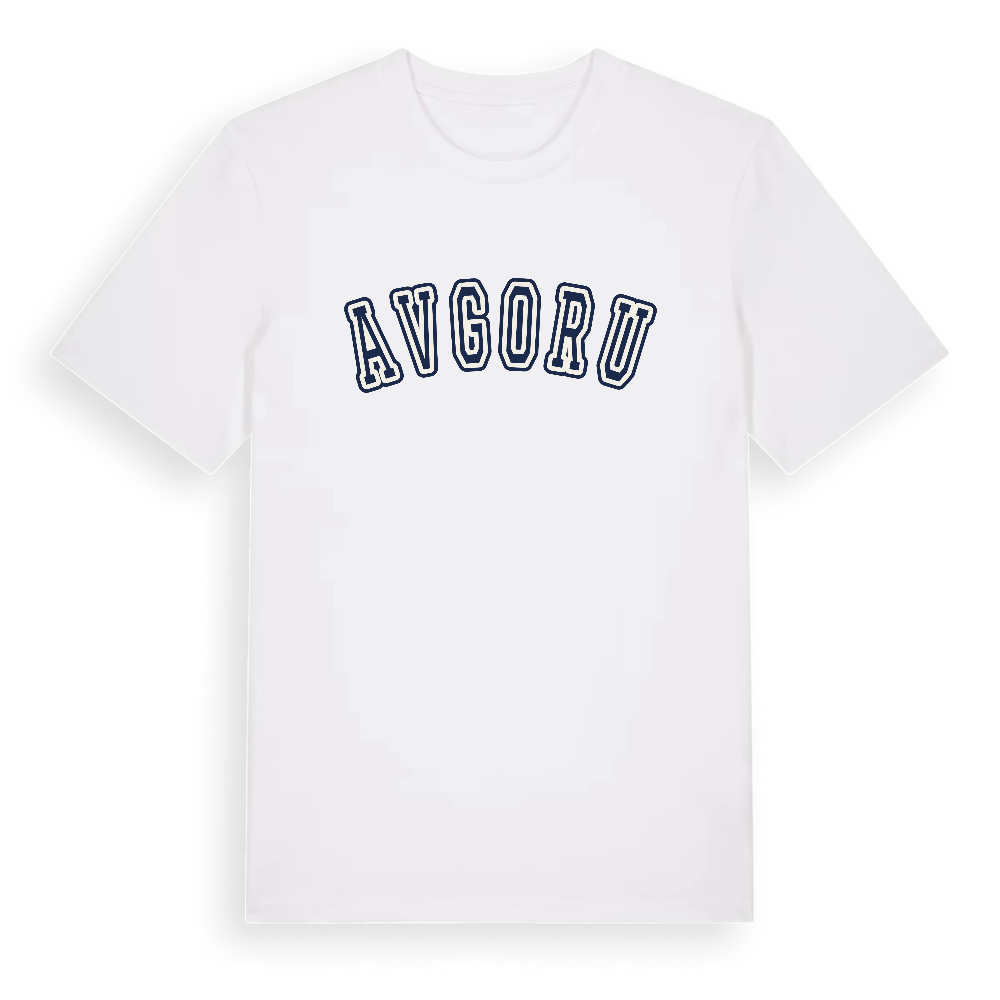 Avgoru college t-shirt – White, i miljö