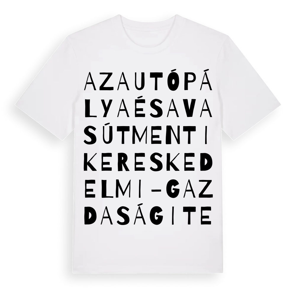 Az autópálya és a vasút menti kereskedelmi-gazdasági területek ordlek t-shirt – White, i miljö