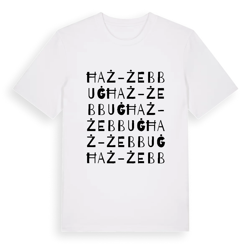 Ħaż-Żebbuġ ordlek t-shirt – White, i miljö