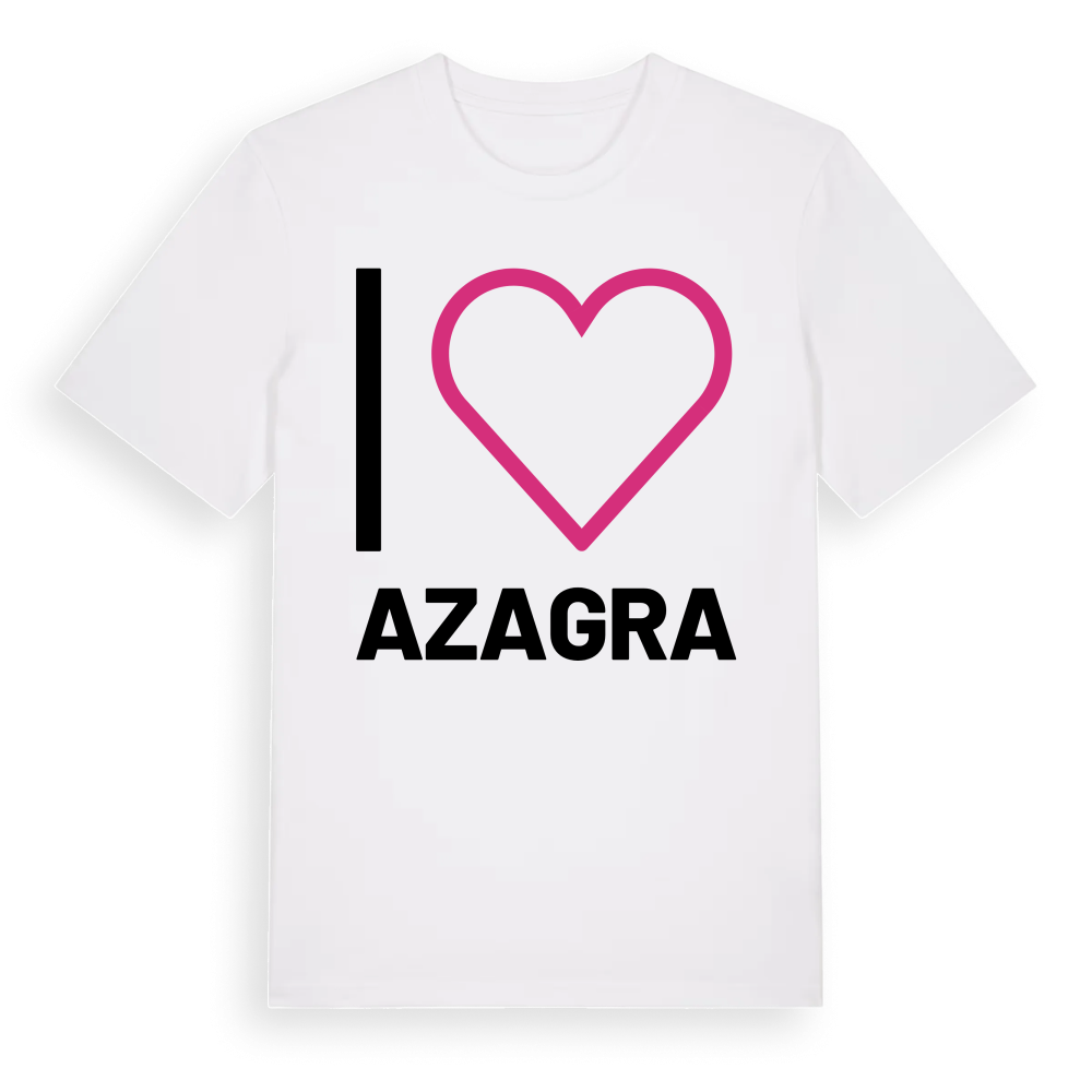 Jag älskar Azagra t-shirt stort tryck – White, i miljö