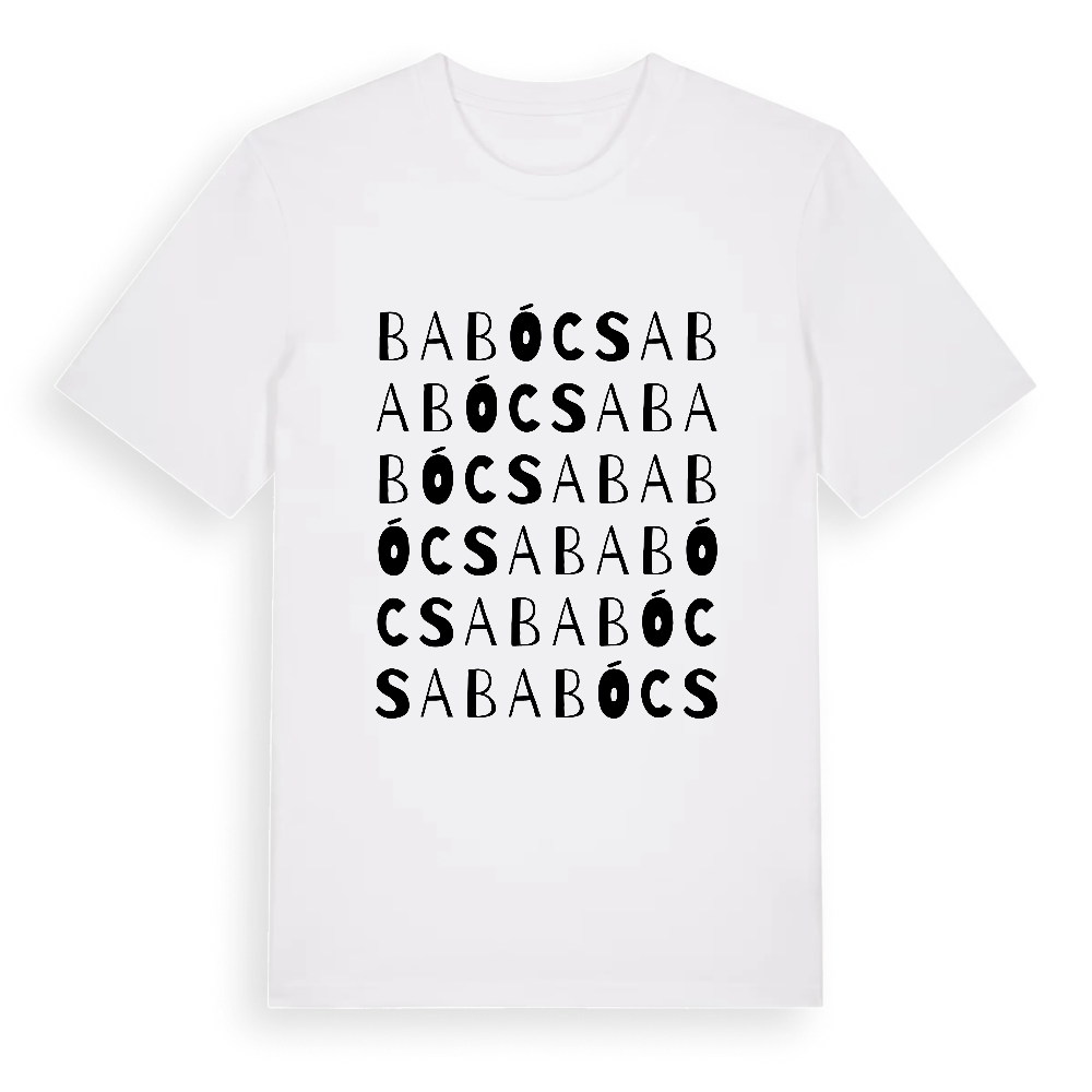 Babócsa ordlek t-shirt – White, i miljö