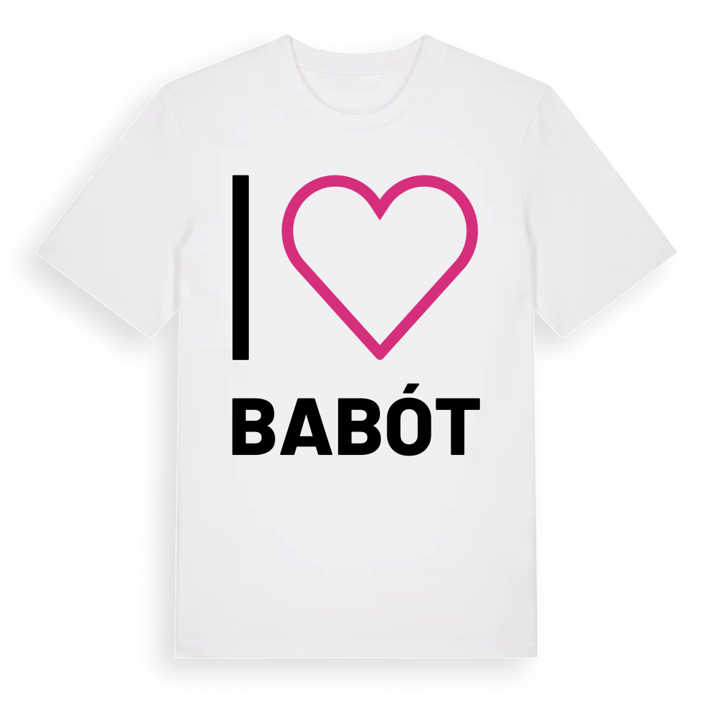 Jag älskar Babót t-shirt stort tryck – White, i miljö