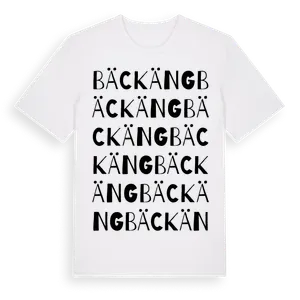 Bäckäng ordlek t-shirt – ekologisk bomull t-shirt från Pinshirt