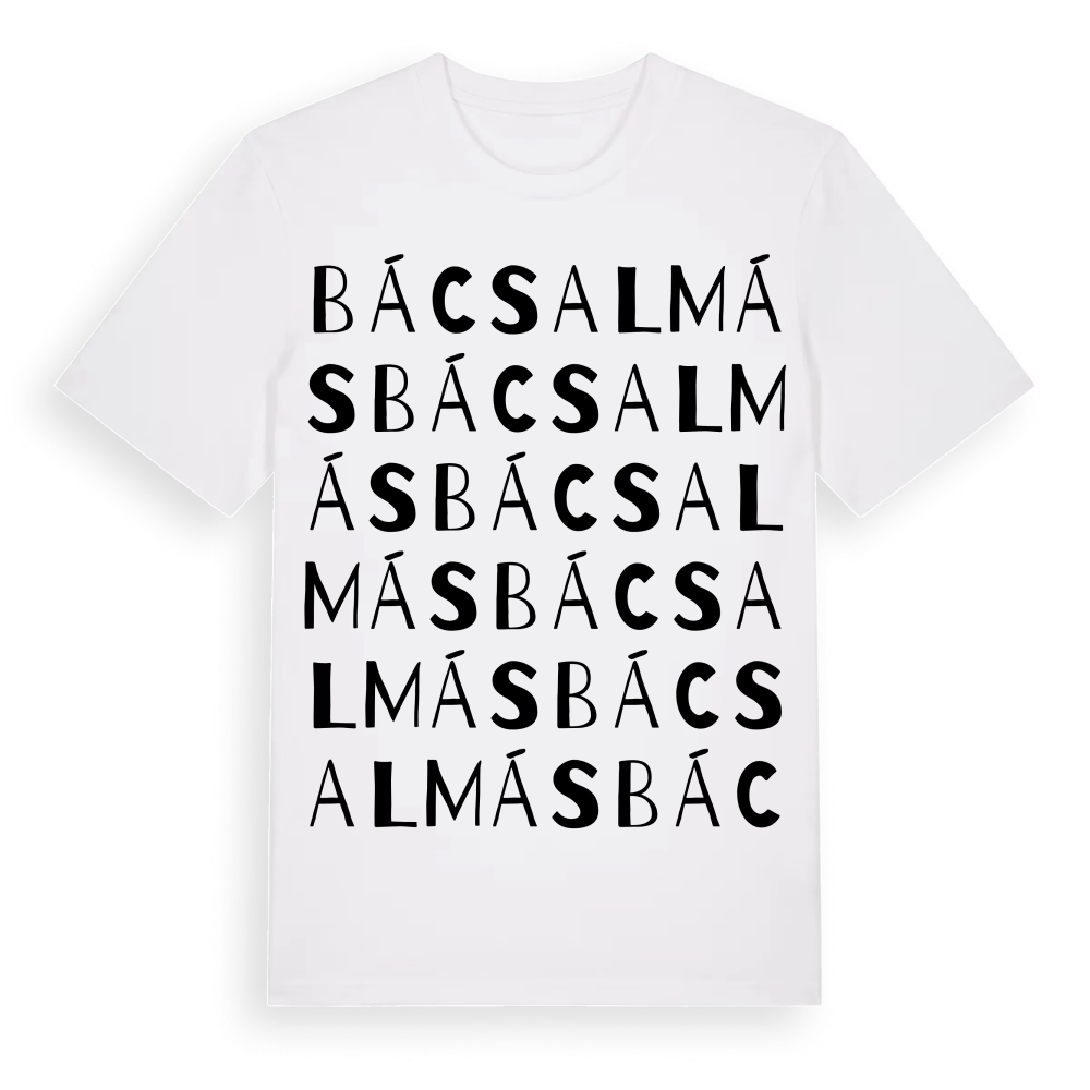 Bácsalmás ordlek t-shirt – White, i miljö