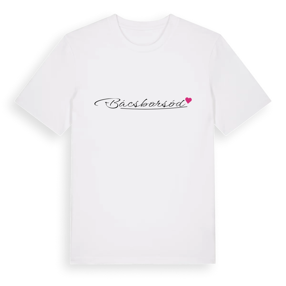 Bácsborsód hjärta t-shirt – White, i miljö