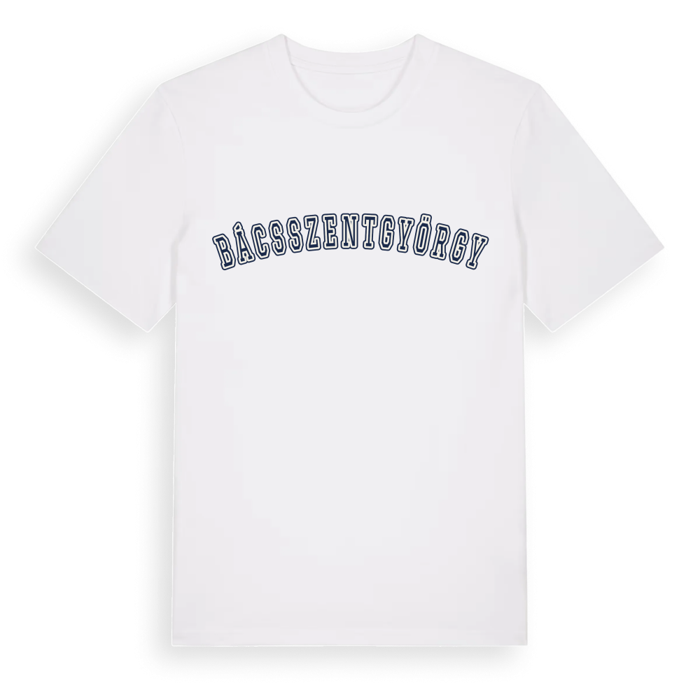 Bácsszentgyörgy college t-shirt – White, i miljö