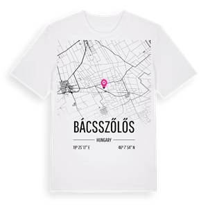 Bácsszőlős karta t-shirt – ekologisk bomull t-shirt från Pinshirt