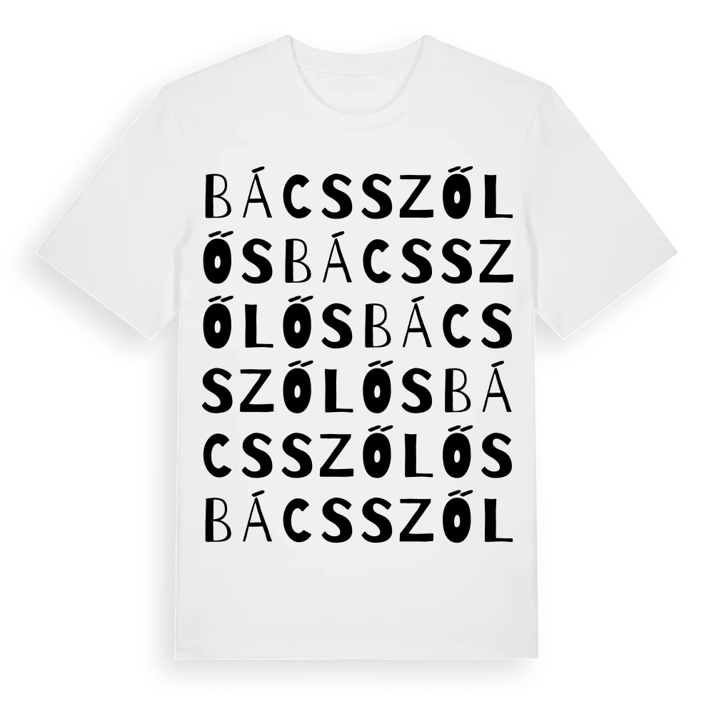 Bácsszőlős ordlek t-shirt – White, i miljö
