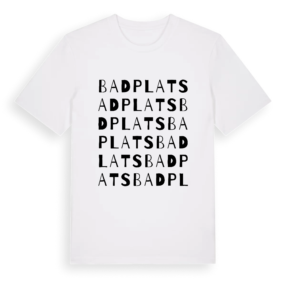 Badplats ordlek t-shirt – White, i miljö