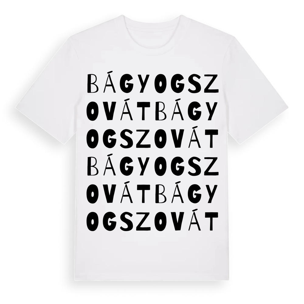 Bágyogszovát ordlek t-shirt – White, i miljö