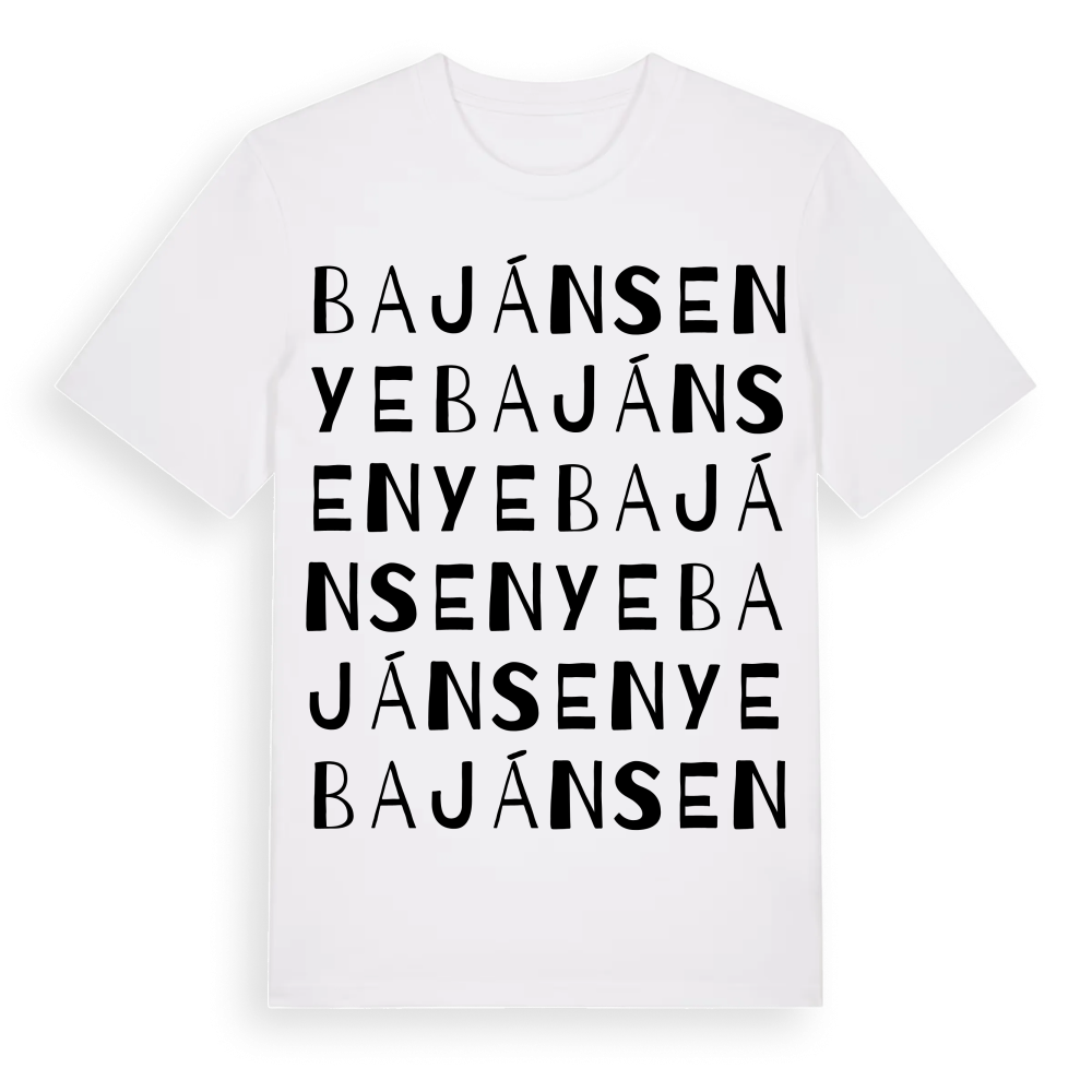 Bajánsenye ordlek t-shirt – White, i miljö