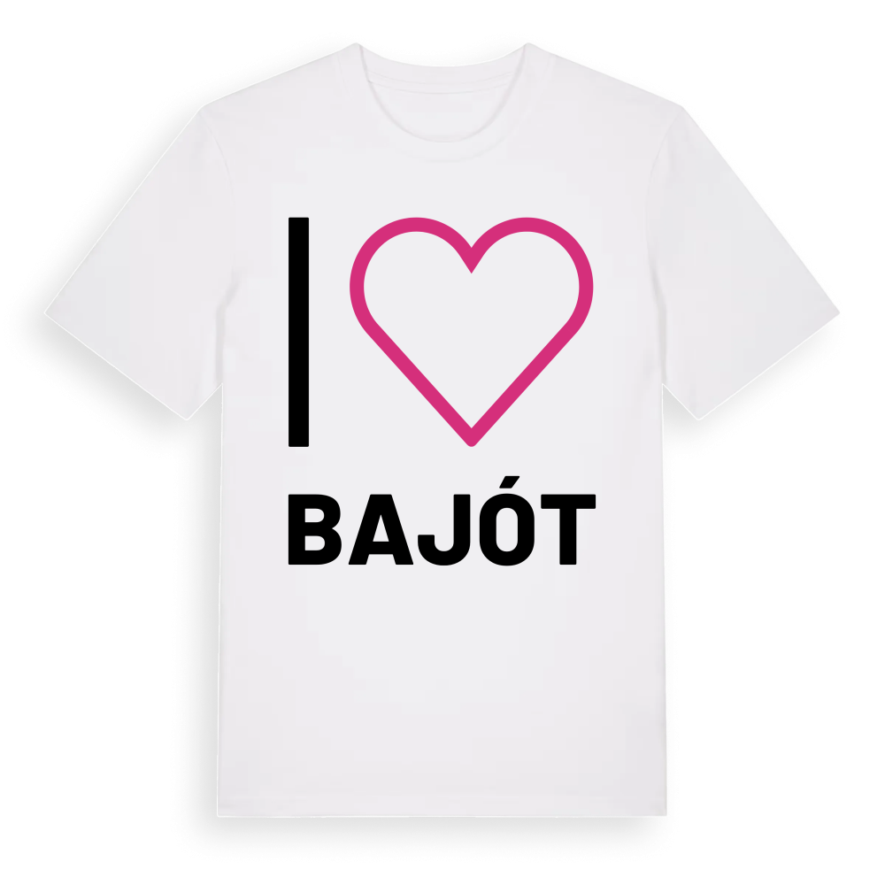 Jag älskar Bajót t-shirt stort tryck – White, i miljö