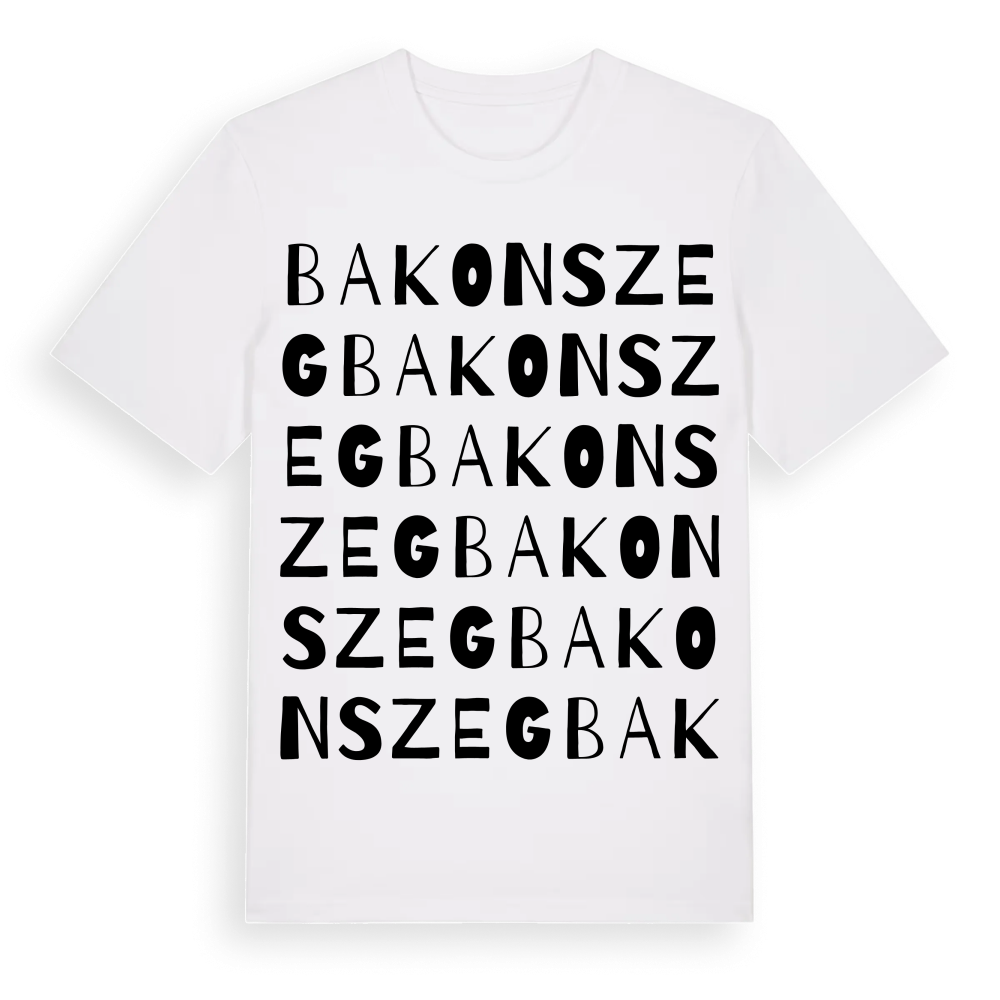 Bakonszeg ordlek t-shirt – White, i miljö