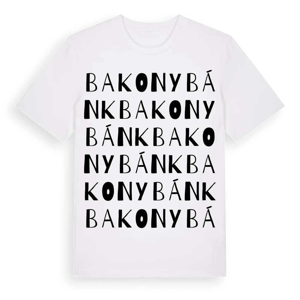 Bakonybánk ordlek t-shirt – White, i miljö