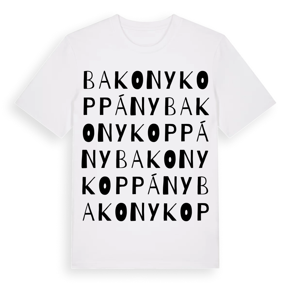 Bakonykoppány ordlek t-shirt – White, i miljö