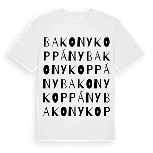 Bakonykoppány ordlek t-shirt – ekologisk bomull t-shirt från Pinshirt