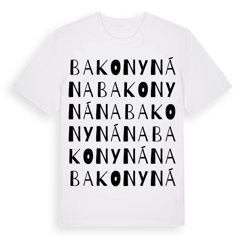 Bakonynána ordlek t-shirt – White, i miljö
