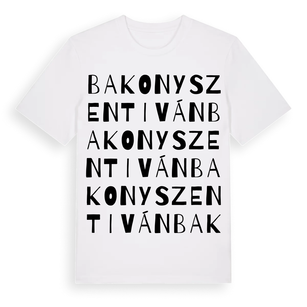 Bakonyszentiván ordlek t-shirt – White, i miljö