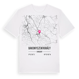 Bakonyszentkirály karta t-shirt – ekologisk bomull t-shirt från Pinshirt