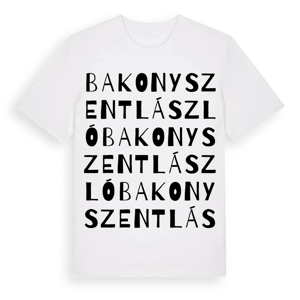Bakonyszentlászló ordlek t-shirt – White, i miljö