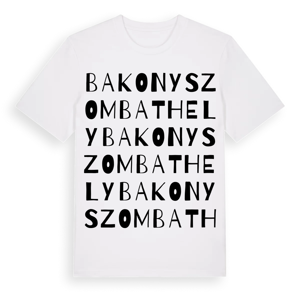 Bakonyszombathely ordlek t-shirt – White, i miljö