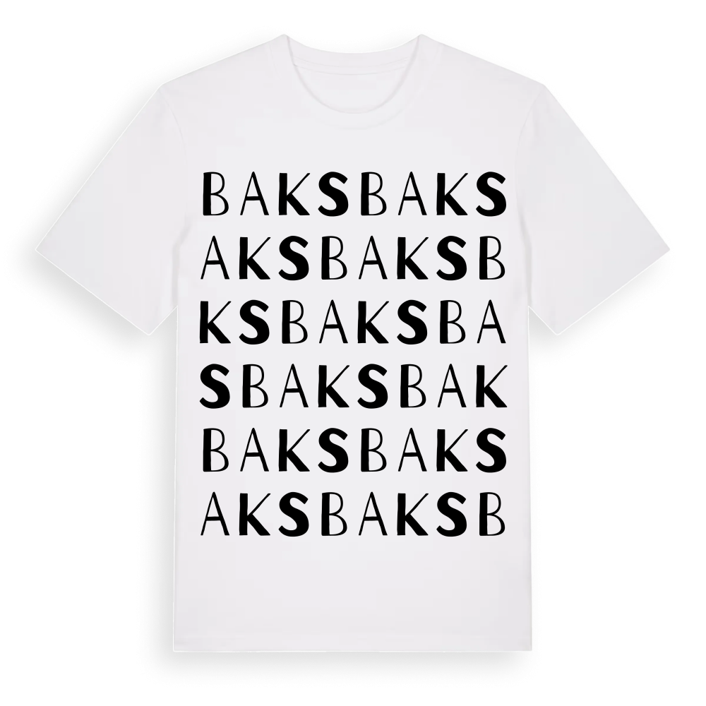 Baks ordlek t-shirt – White, i miljö