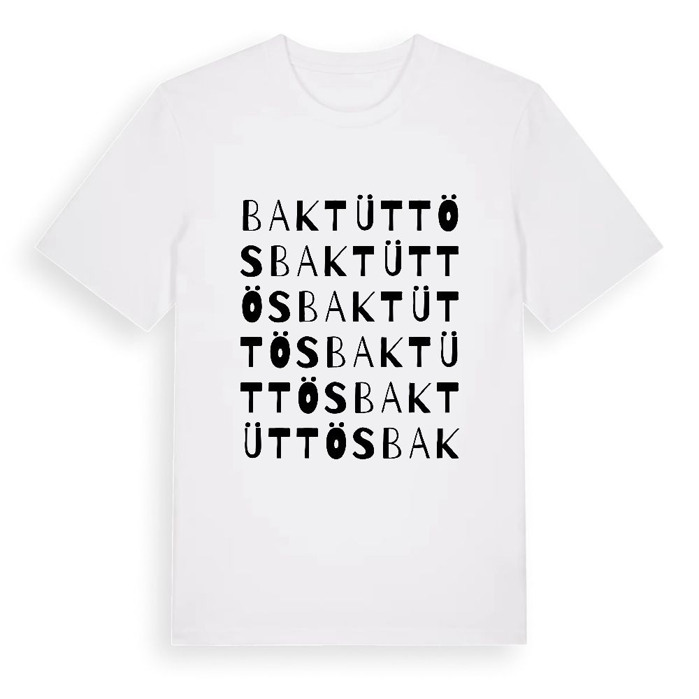 Baktüttös ordlek t-shirt – White, i miljö
