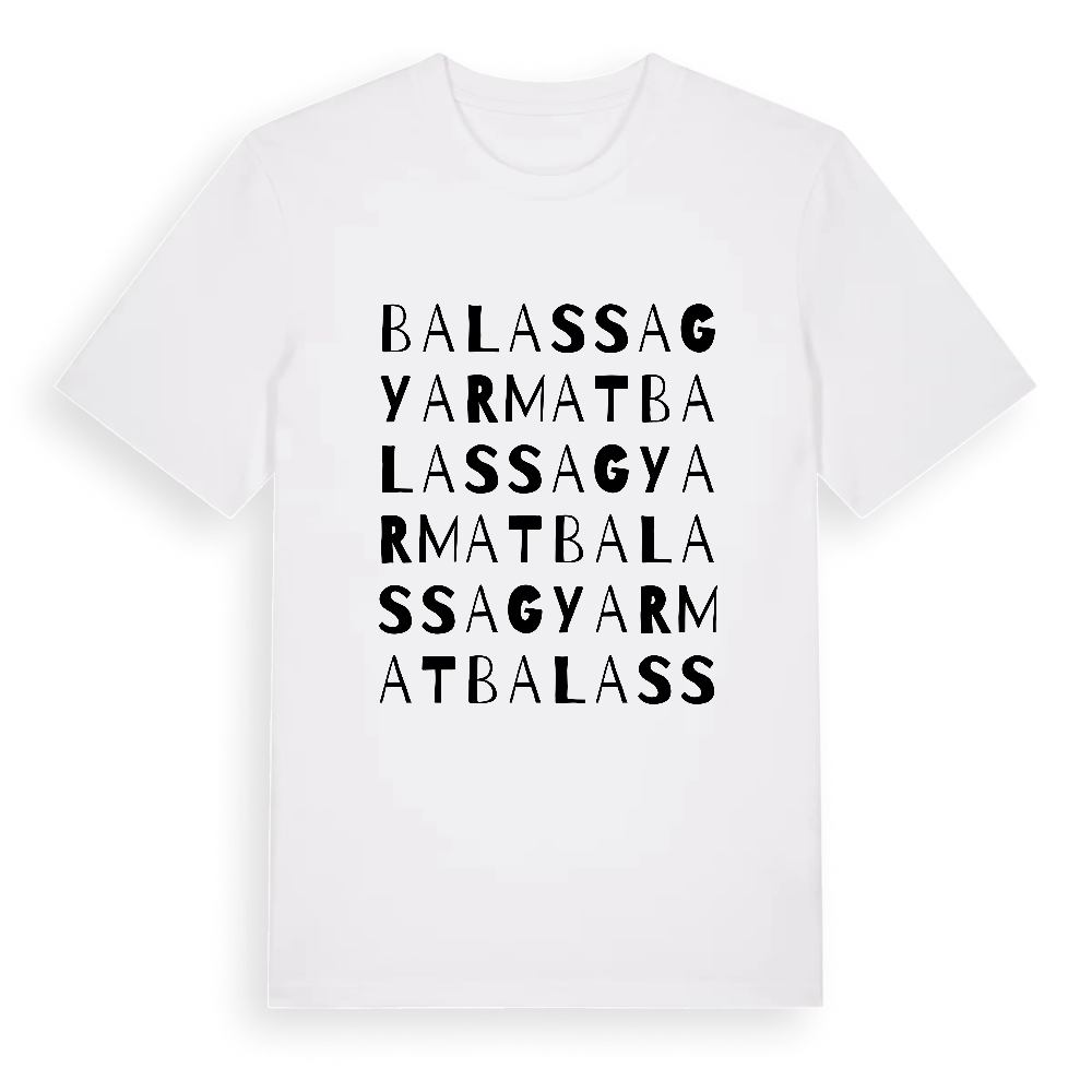 Balassagyarmat ordlek t-shirt – White, i miljö