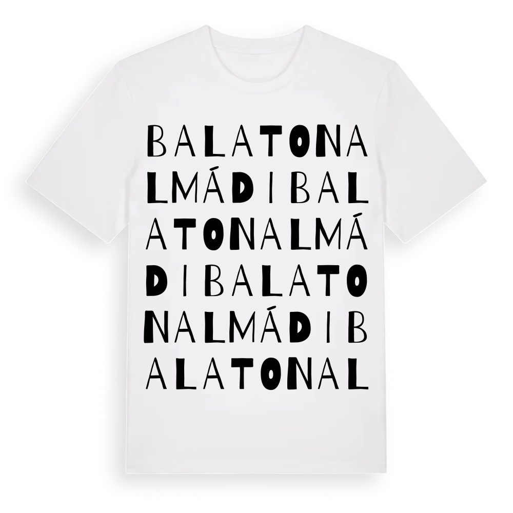 Balatonalmádi ordlek t-shirt – White, i miljö
