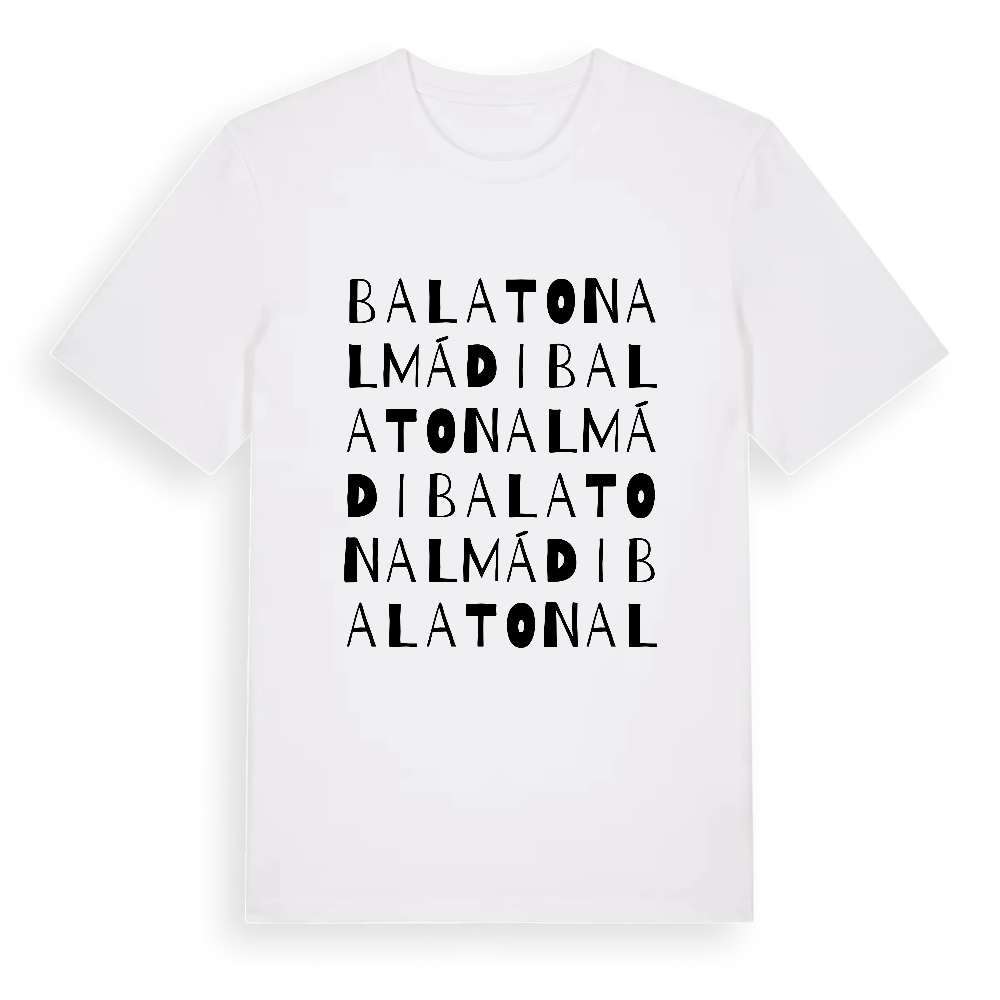 Balatonalmádi ordlek t-shirt – White, i miljö