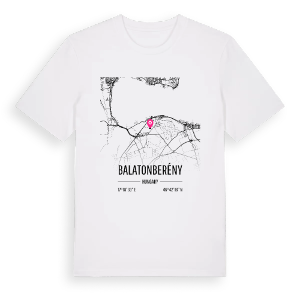 Balatonberény karta t-shirt – ekologisk bomull t-shirt från Pinshirt