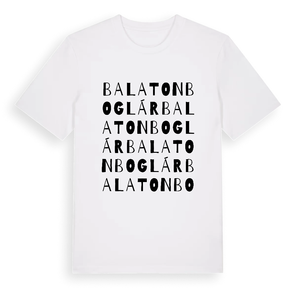 Balatonboglár ordlek t-shirt – White, i miljö