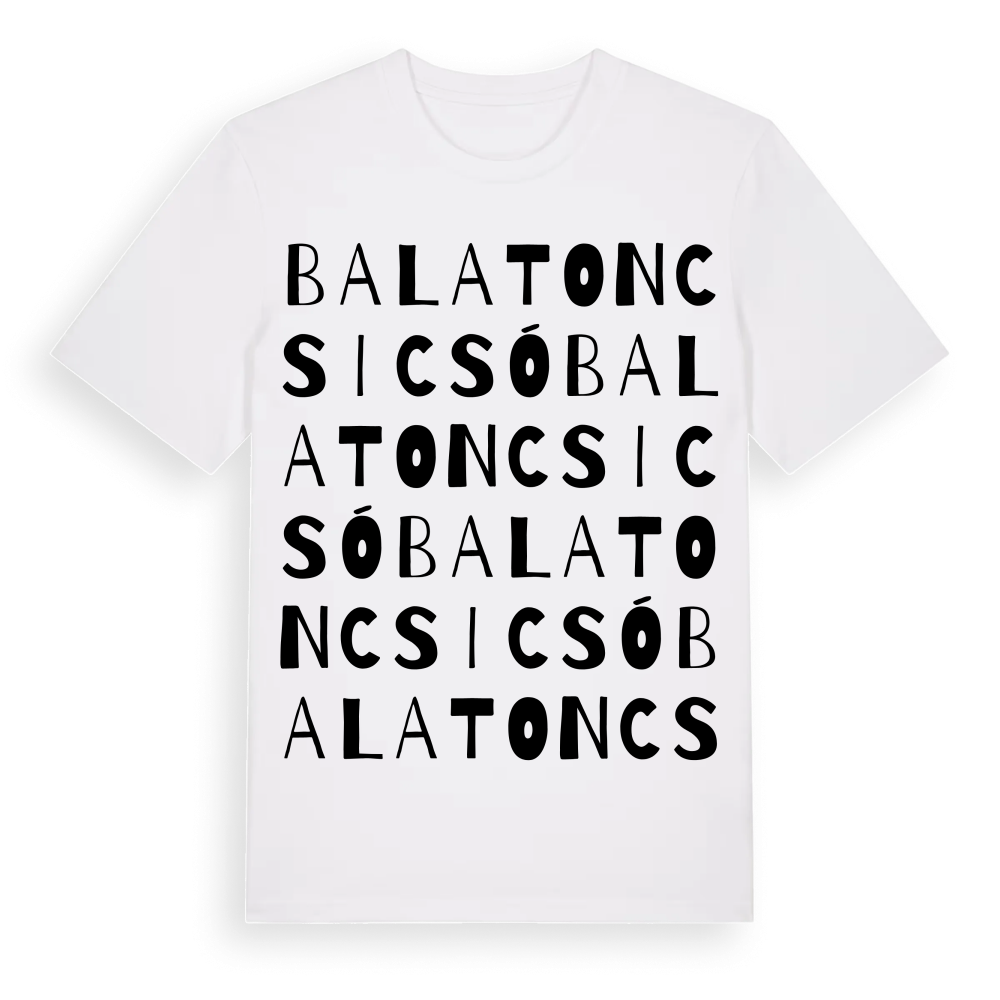 Balatoncsicsó ordlek t-shirt – White, i miljö