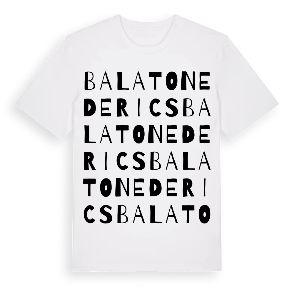 Balatonederics ordlek t-shirt – White, i miljö